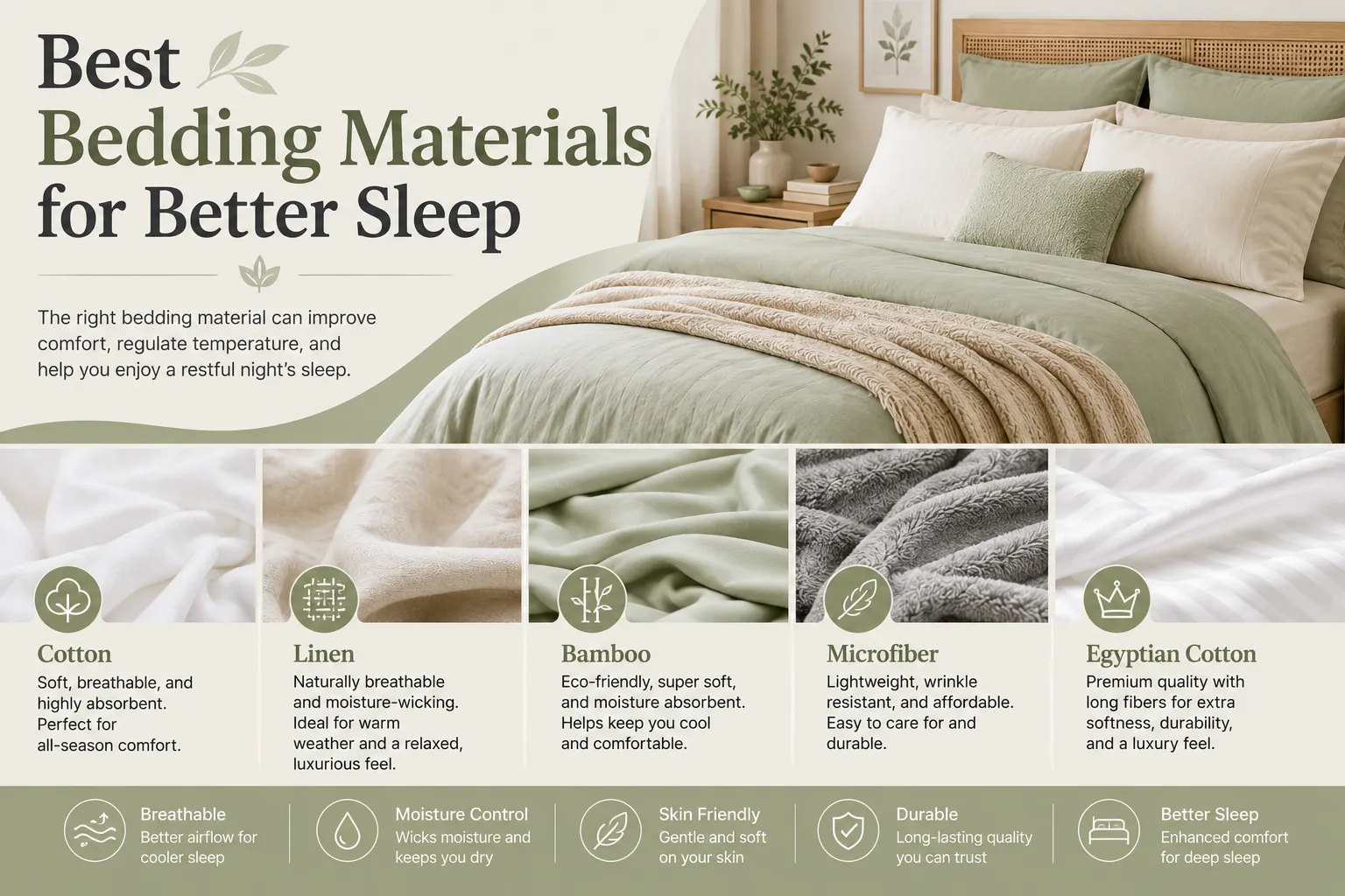 Best Bedding Materials for Better Sleep