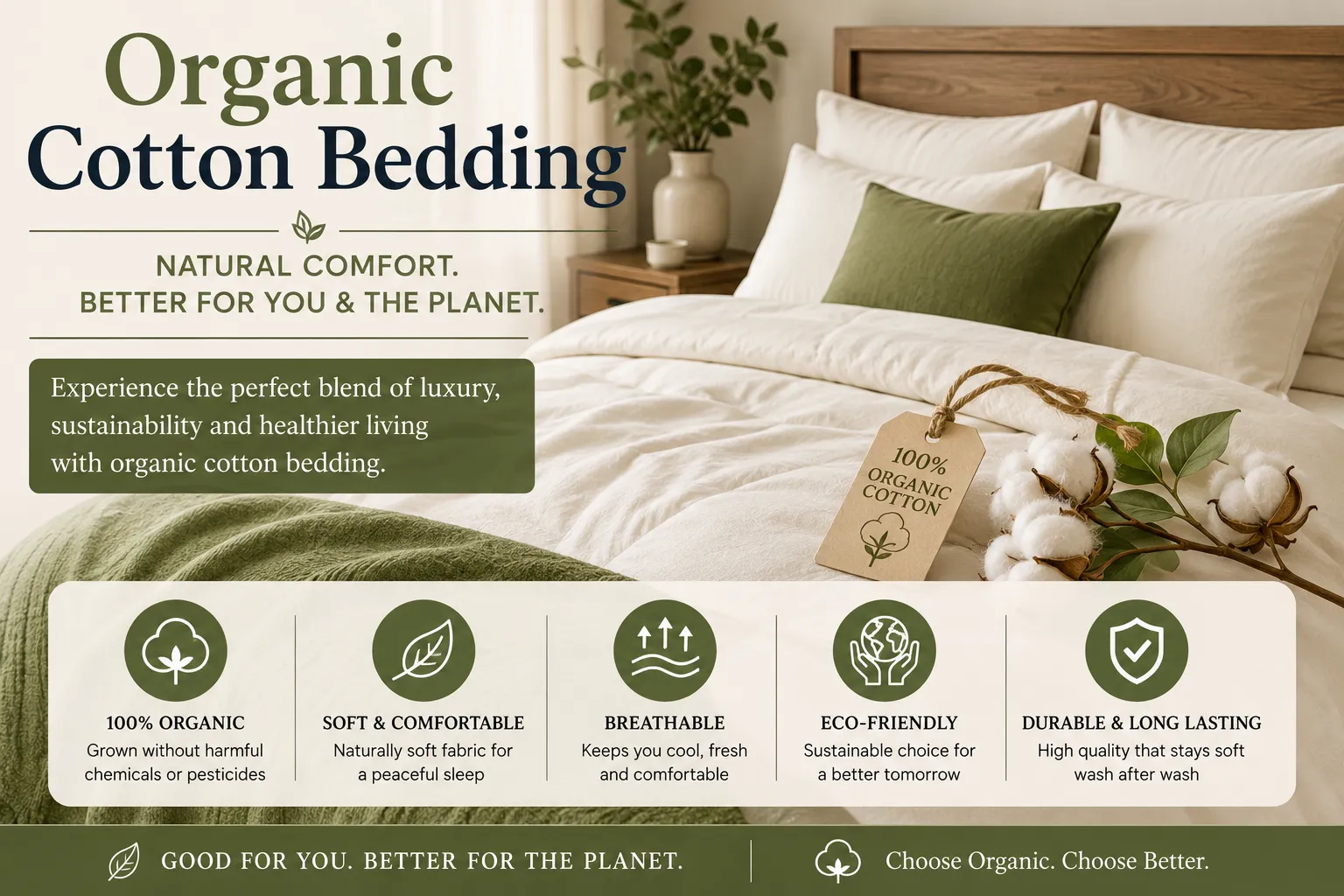 Organic Cotton Bedding Benefits: Why It’s Worth the Investment