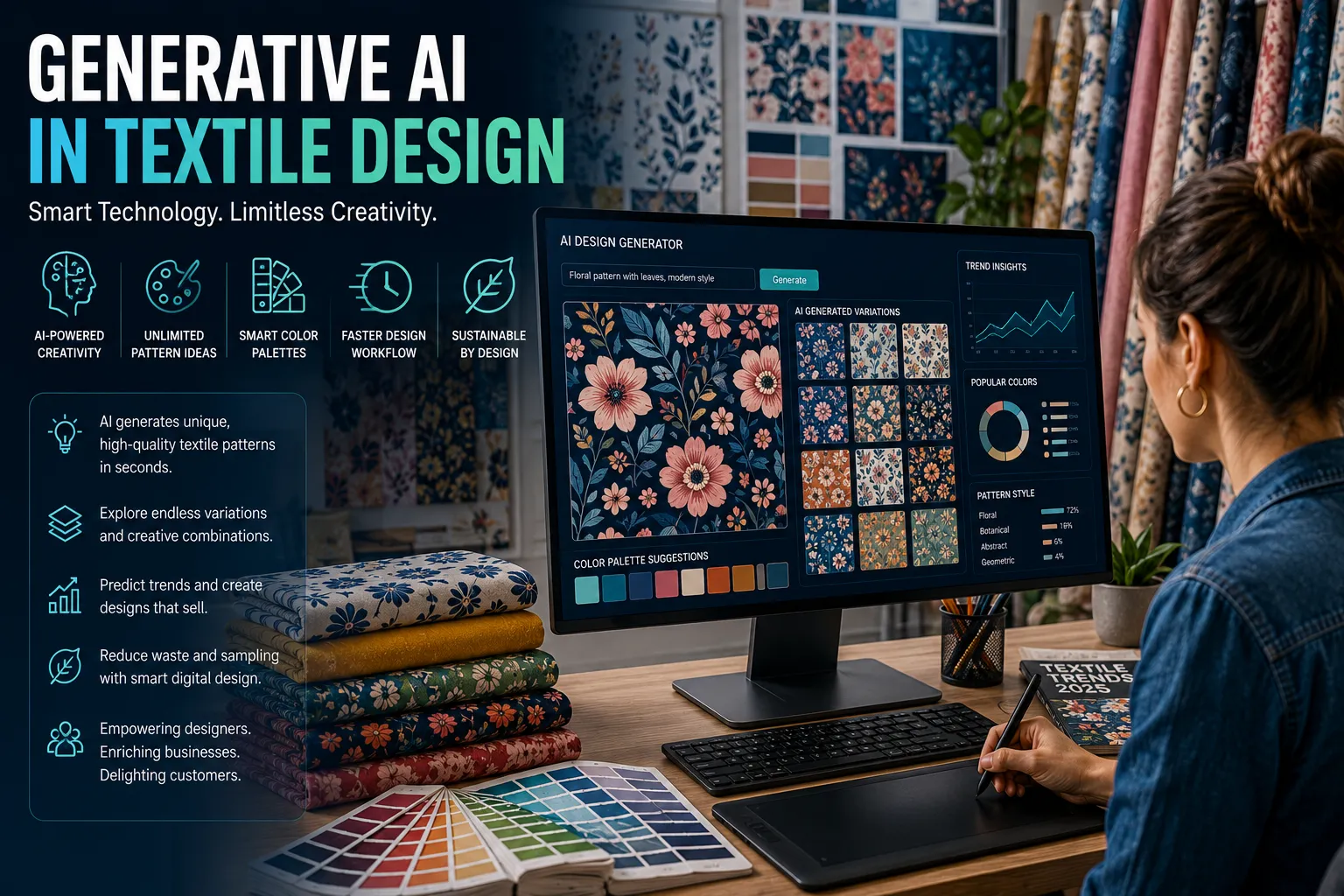 Generative AI in Textile Design: How Artificial Intelligence Is Revolutionizing Fabric Creativity