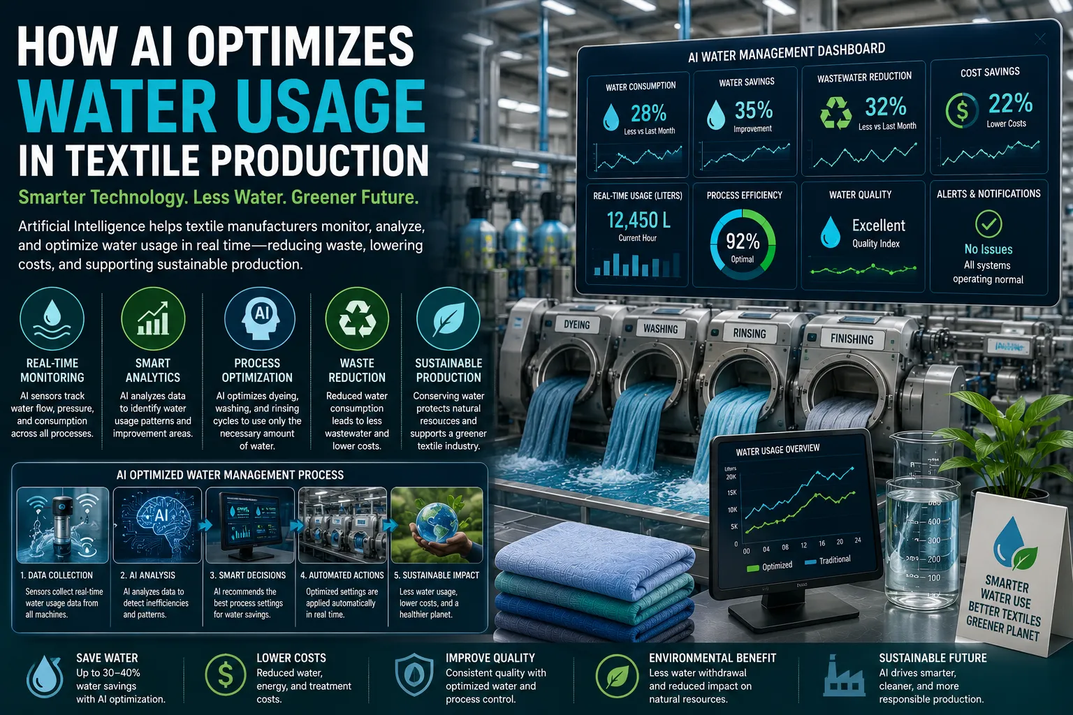 How AI Optimizes Water Usage in Textile Production